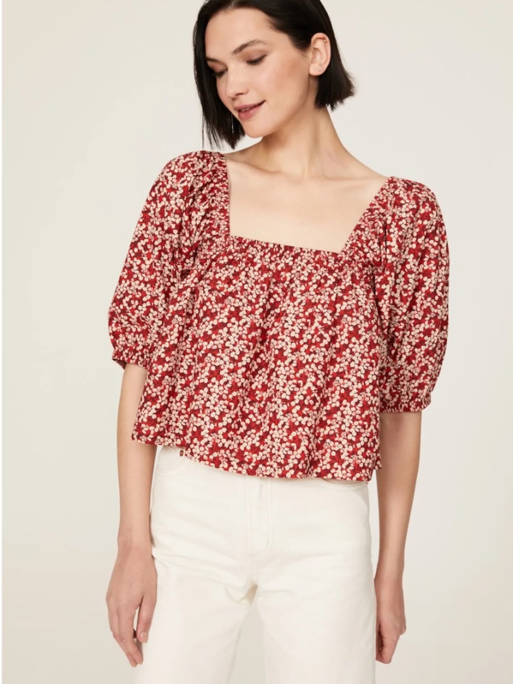APiece Apart Gail Shirred Top - SZ M